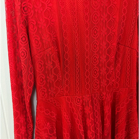 Vintage red lace dress - Picture 7 of 10